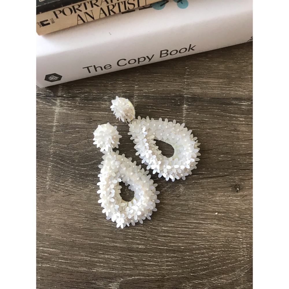 Flower statement earrings